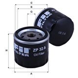 FİL ZP32A YAĞ FİLTRESİ FORD BMAX CMAX FİESTA FOCUS FUSION GALAXY KA KUGA MONDEO PUMA SMAX CONNECT VOLVO S30 S40 S60 S80 V40 V50 V70