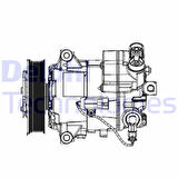 Opel Klima Kompresoru İnsignia A Astra J A16xer B16xer A16let - Delphi Tsp0155948