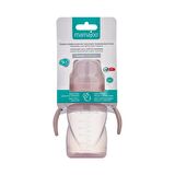 Mamajoo Kulplu Eğitici Bardak 270 ml & Yedek İkili Biberon Emziği XL No.4 / Powder Pink