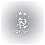 Aşık Veysel Silüeti Oto Sticker 14 cm x 20 cm