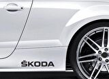 Skoda Yapıştırma Marşpiyel Yazısı Sticker 2 Adet