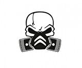 Citroen Piston Kuru Kafa Araba Sticker Yapıştırma