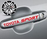 Toyota kapı Kolu Sport Sticker Yapıştırma 8 Ad