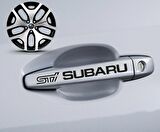 Subaru Sti Kapı Kolu Sport Sticker Yapıştırma 8 Adet