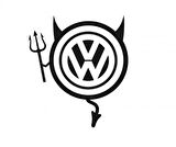 Volkswagen Araba Komik Şeytan Sticker Yapıştırma
