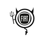 Fiat Araba Komik Şeytan Sticker Yapıştırma