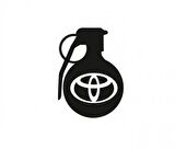 Toyota Araba Komik El Bombası Sticker Yapıştırma