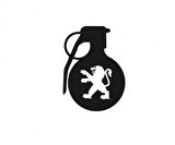 Peugeot Araba Komik El Bombası Sticker Yapıştırma