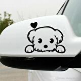 Sevimli Köpek Dost Araba Sticker Yapıştırma 2 Adet