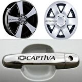 Chevrolet Captiva Kapı Jant Sticker Yapıştırma 8Adet