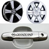 Opel Grandland Kapı Kolu Jant Sticker Yapıştırma 8 Ad