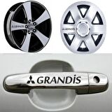 Mitsubishi Grandis Kapı Kolu Jant Sticker Yapıştırma 8 Ad