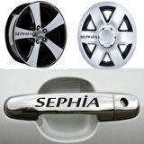 Kia Sephia Kapı Kolu Jant Sticker Yapıştırma 8 Adet