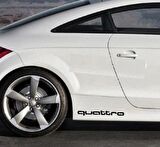 Quattro Sticker Siyah Amblem Sticker Yapıştırma