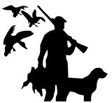 12.8 cm Ördek Avcılık Köpek Araba çıkartma sticker