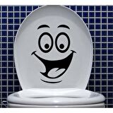 Klozet Banyo Sticker Komik Resim 3