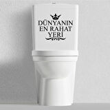 Dünyanın En Rahat Yeri Sticker Klozet Rezervuar  Banyo Yapıştırma