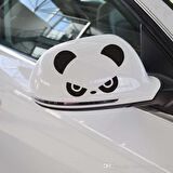Araba Ayna Sticker Yapıştırma Öfkeli Panda sağ sol gönderim
