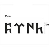 Göktürkçe Alfabesi Türk Yazısı Araba Sticker