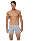 GÜMÜŞ 3 Adet ( L ) GRİ Erkek Renkli Likralı Spor Boxer 3074