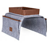 Çok Amaçlı Deri Şeritli Cepli Koltuk Kenarı Düzenleyici 03938