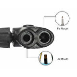 Yüksek Basınçlı Alüminyum Gümüş Renk Top Bisiklet Taşınabilir Hava Ayak Pompası