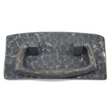 Antika Tarz Dekoratif Pirinç Otantik Dövme Kapı Kulbu - 45x90 Mm, Oksit