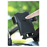 Otommatik Model Motosiklet Telefon Tutucu Ayna Bağlantılı