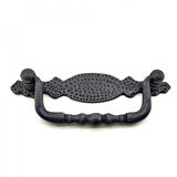 Antika Tarz Dekoratif Pirinç Dövme Sallantı Kapı Kulbu - 43x118 Mm, Oksit