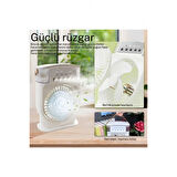 Şarjlı 600 Ml Su Hazneli Taşınabilir Masaüstü Vanilatör  Güçlü Fan Ve 2000 Mah Pil Yeşil