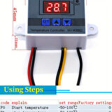 Dijital Termostat Xh-w3002 Led Ekranlı Sıcaklık Kontrol Cihazı 220v