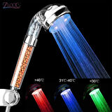 Tasarruflu Boncuklu Ledli Duş Başlık Seti Pil Veya Elektrik Gerekmez Kinetik Enerjili