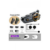 C50 Motosiklet Intercom Kask Kulaklık 1000 Mah Rgb Işıklı Bluetooth Kulaklık Ip67