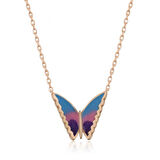 925 Ayar Gümüş Minimal Kelebek Kadın Gümüş Kolye T5956 (599599)