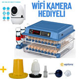 Tam Otomatik 120 Yumurta Kapasiteli Kuluçka Makinesi - Civciv Kaz Hindi Ördek İçin Wifi Kameralı Yedek Motorlu Set