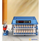 Tam Otomatik 120 Yumurta Kapasiteli Kuluçka Makinesi - Civciv Kaz Hindi Ördek İçin Wifi Kameralı Yedek Motorlu Set