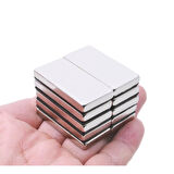 5 Adet 40x20x5mm Neodyum Magnet Güçlü N35 Mıknatıs Köşeli Nikel Kaplama