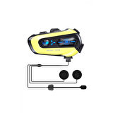 N3x Rgb Işıklı Intercom 3 Kişi Bağlantılı 1000mah Motosiklet Bluetooth Kulaklık Seti