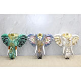 Duvara Asmalı Renkli Fil Kafası 4galıleo-26