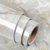 5mt X 60 Cm Mermer Desenli Masa Tezgah Mutfak Su Geçirmez Yapışkanlı Folyo Sticker