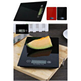 Dijital Mutfak Tartısı - 5 Kg Kapasite, 1 Gram Hassasiyet, Şık Siyah Cam Tasarım