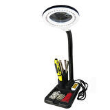 -esnek 5x /10x,40 Led Işıklı Büyüteç ,lamba  Büyüteç Okuma, Çalışma Lehim Masa Lambası A808
