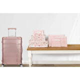 Baby 6'lı Desenli Fileli Bavul Valiz İçi Düzenleyici Çok Amaçlı Organizer (pembe)