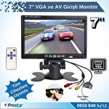 7" Vga Ve Av Girişli Araç Monitörü 