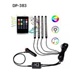 Araç İçi Ayak Altı Ses Duyarlı Şerit Led 4lü Set