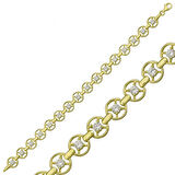 925 Ayar Gümüş Gold Yuvarlak Su Yolu Bileklik T6378 (599599)