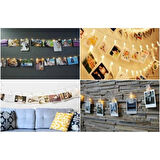 10'lu Led Işıklı Fotoğraf Mandalları