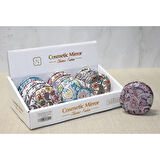 Taşlı Yuvarlak El Aynası Kalın Alk3753