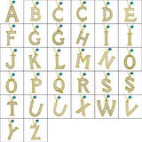 925 Ayar Gümüş Nazar Gold Ş Harfi Kadın Gümüş Kolye T6796 (599599)