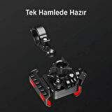 Gidon Bağlantılı 360° Derece Ayarlanabilir 3.5”-7.2” Uyumlu Motosiklet Bisiklet Telefon Tutucu